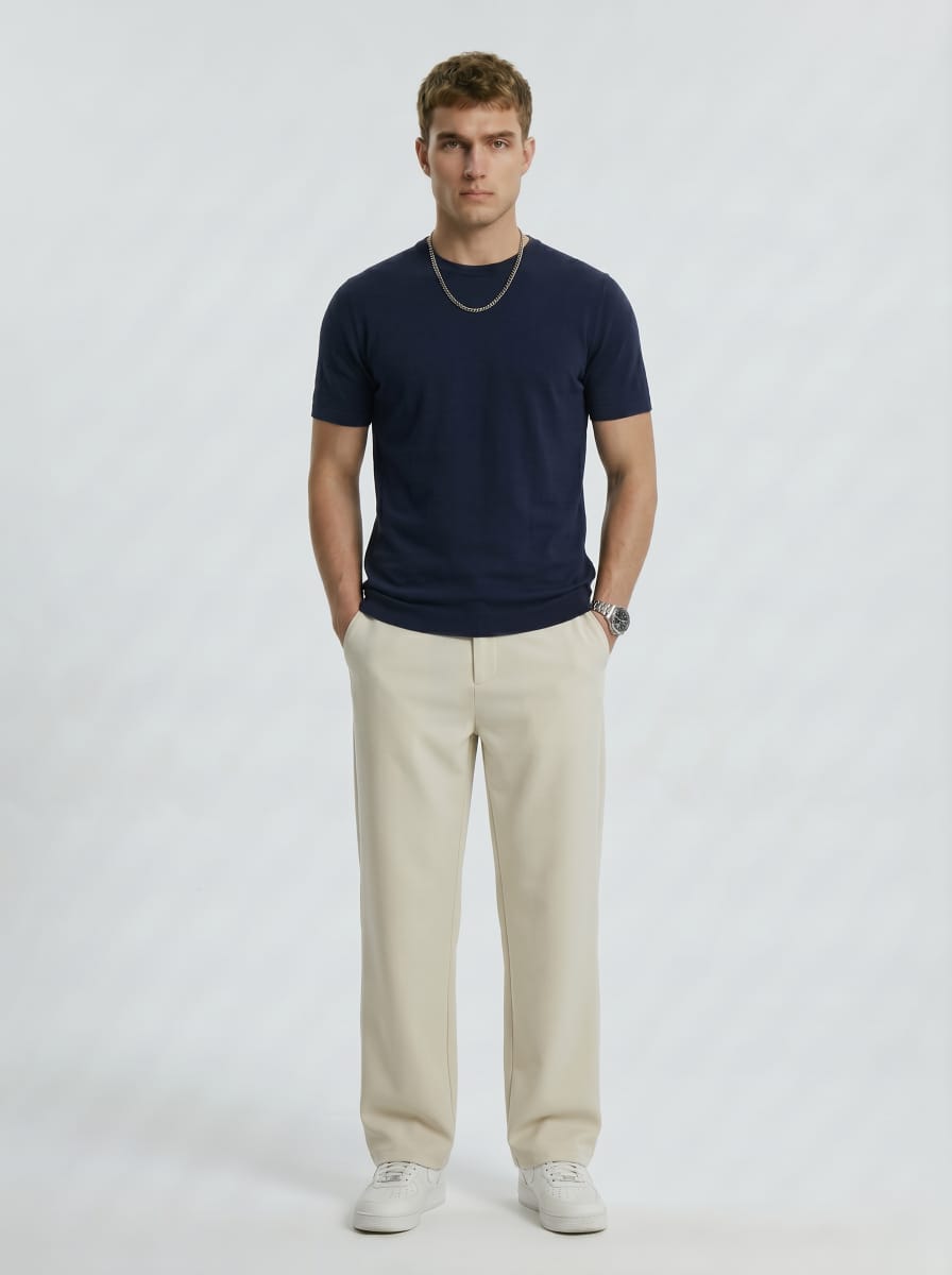 Pants And Slim Fit Shirt